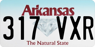 AR license plate 317VXR