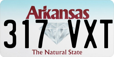 AR license plate 317VXT