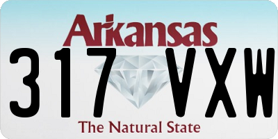 AR license plate 317VXW