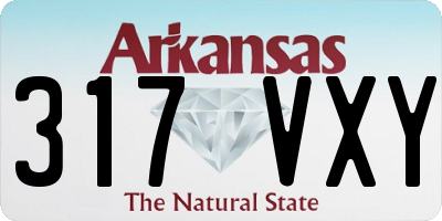 AR license plate 317VXY