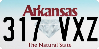 AR license plate 317VXZ