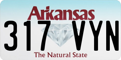 AR license plate 317VYN