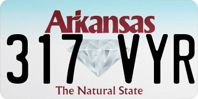 AR license plate 317VYR