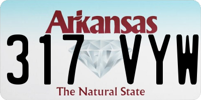 AR license plate 317VYW