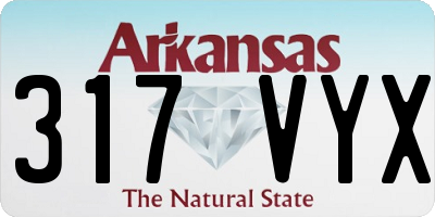 AR license plate 317VYX