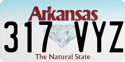 AR license plate 317VYZ