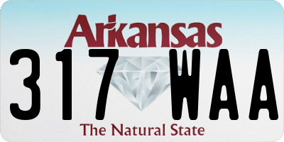 AR license plate 317WAA