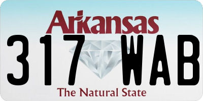 AR license plate 317WAB