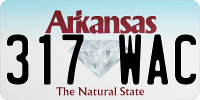 AR license plate 317WAC