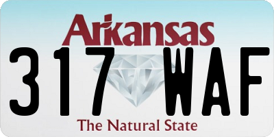 AR license plate 317WAF