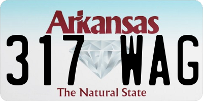 AR license plate 317WAG