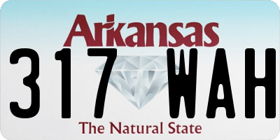 AR license plate 317WAH