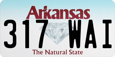 AR license plate 317WAI