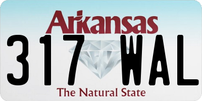 AR license plate 317WAL