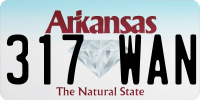 AR license plate 317WAN