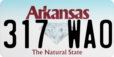 AR license plate 317WAO