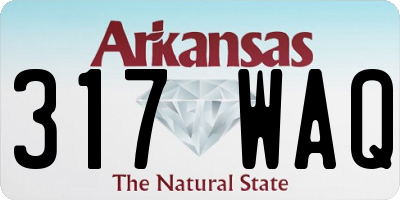 AR license plate 317WAQ