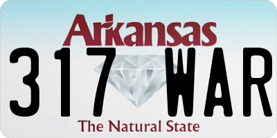 AR license plate 317WAR