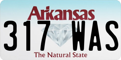 AR license plate 317WAS