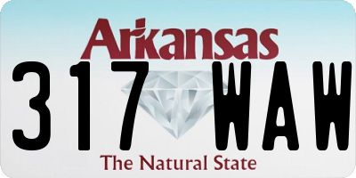 AR license plate 317WAW