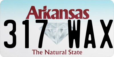 AR license plate 317WAX