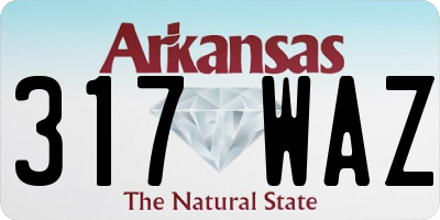 AR license plate 317WAZ