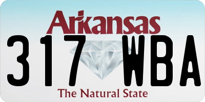 AR license plate 317WBA