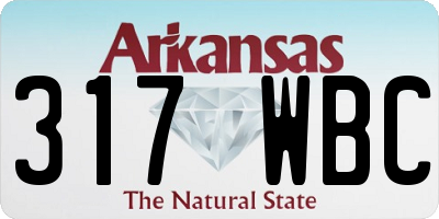 AR license plate 317WBC
