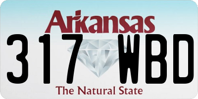 AR license plate 317WBD