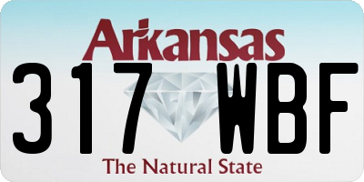 AR license plate 317WBF