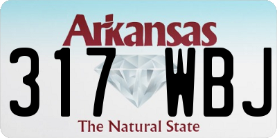 AR license plate 317WBJ