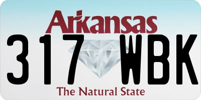 AR license plate 317WBK