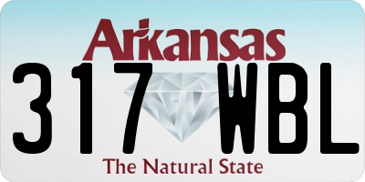 AR license plate 317WBL
