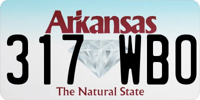 AR license plate 317WBO