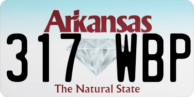 AR license plate 317WBP