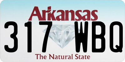 AR license plate 317WBQ