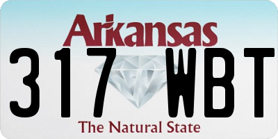 AR license plate 317WBT