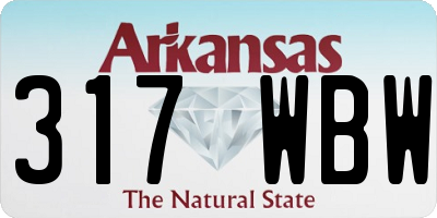 AR license plate 317WBW