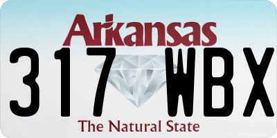 AR license plate 317WBX