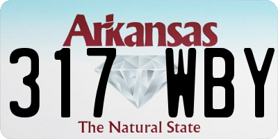 AR license plate 317WBY