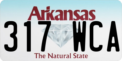 AR license plate 317WCA