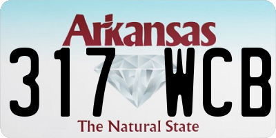 AR license plate 317WCB