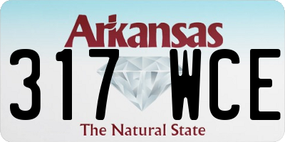 AR license plate 317WCE