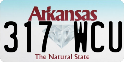 AR license plate 317WCU