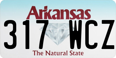 AR license plate 317WCZ