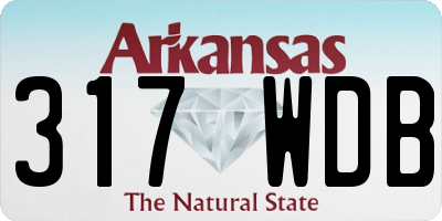 AR license plate 317WDB