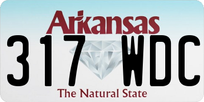 AR license plate 317WDC