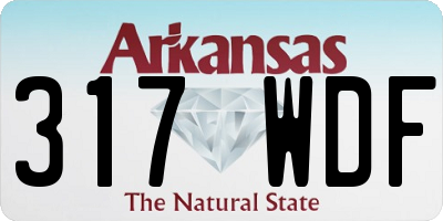 AR license plate 317WDF