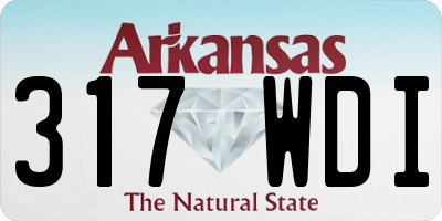 AR license plate 317WDI