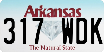 AR license plate 317WDK